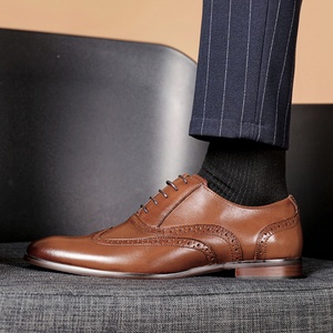 Chaussures Oxford en cuir véritable de haute qualité, à lacets, souples, respirantes, imperméables, pour hommes, confortables, pour le bureau et les affaires au quotidien - Product Image 3