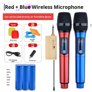 Microphone portable haute fidélité rechargeable sans fil U-Disk karaoké cardioïde édition phare pour usage domestique - Product Image 4