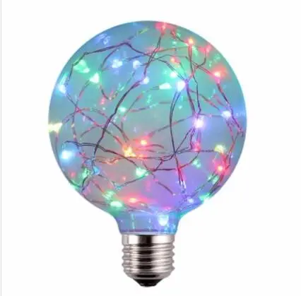christmas decoration fairy string led light G80 G95 G125 copper wire led globe bulb red blue purple green warm white