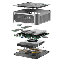 Profesyonel Intel Ultra 9 285H Mini Bilgisayar Çift PCIe 4.0 NVMe WIFI6E 2.5G 2.5 SATA3/SSD Endüstriyel Bilgisayarlar için Windows Lisansı