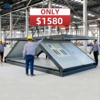 20 pieds Installation rapide Z Maison de conteneur pliable préfabriquée minuscule dortoir temporaire mobile