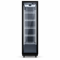 Réfrigérateur à boissons à porte simple en acier inoxydable de qualité supérieure avec écran LED et système de refroidissement pour les magasins de proximité