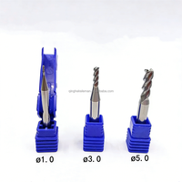 Fresa de carburo sólido de 3 filos con vástago recto y base plana ZCC.CT AL-3E-D2.0&3F-2.0MM*4*6*50, adecuada para aleación de aluminio OEM ODM