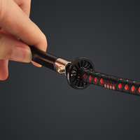 Épée en alliage métallique Kamado de deuxième génération, 26 cm, couteau samouraï escamotable, porte-clés, petit ornement, cadeau
