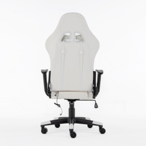 Chaise d'ordinateur ergonomique de haute qualité Chaise de jeu en cuir PU blanc pour adulte avec lumières RVB - Product Image 4