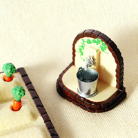Modèle miniature de cour extérieure pour maison de poupée, micro-décoration vieillie, mini seau et arrosoir en plastique BJ pour loisirs créatifs