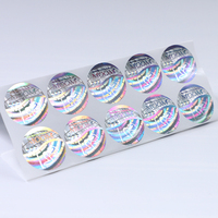 Autocollants de sécurité holographiques 3D personnalisés, étiquettes laser anti-contrefaçon, autocollants d'emballage imperméables pour boîtes cadeaux cosmétiques