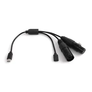 Cable XLR tipo C hembra USB C a 5 pines MIDI, convertidor de entrada para teclado MIDI, sintetizador de Piano, 5 pines