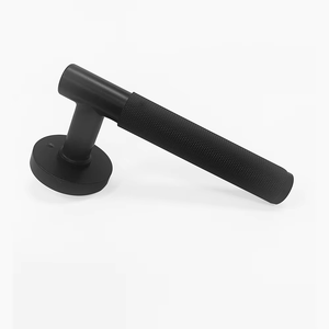 Hot Double Sides Privacy Matt <strong>Black</strong> <strong>Door</strong> <strong>Knob</strong> Solid Brass Passage Wholesale Accessories Lever Modern Security <strong>Door</strong> Locks Handle - Product Image 3