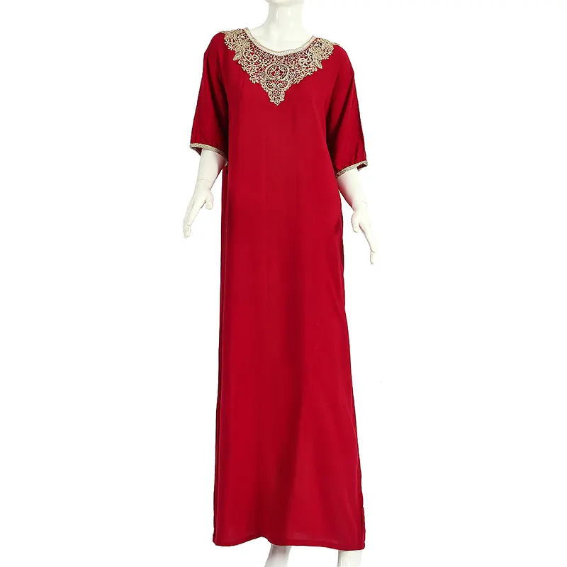 Jilbab-Vestido largo de estilo islámico para mujer, ropa de verano de Dubái, Túnica moderna maxi de abaya islámica, caftán musulmán para mujer