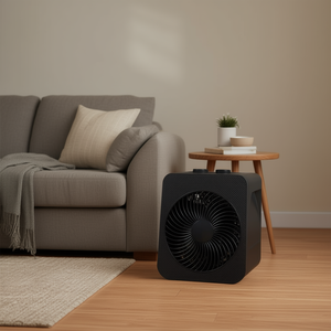 พัดลมทำความร้อนแบบพกพาสีดำ พร้อมฟังก์ชั่นทำความเย็นในตัวเดียว - Product Image 2