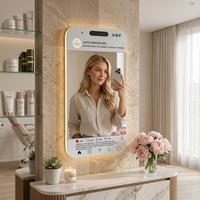 Specchio LED con Sensore IP44 Stile Instagram, Insegna Personalizzabile con Nome Utente, Luce per Selfie, per Saloni di Bellezza, Studi di Creazione, Dropshipping