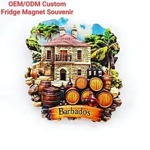 Imán de Recuerdo de Barbados OEM ODM, Suministro de Fábrica, Imán Personalizado para Refrigerador con Monumentos Emblemáticos para Minoristas del <span class=keywords><strong>Turismo</strong></span> Global - Product Image 1