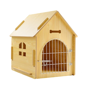 Casa Moderna para Perros de Madera Sólida, Ecológica, Fácil de Limpiar, para Todas las Estaciones, Tamaños Pequeño/Mediano/Grande, Uso Interior/Exterior, Sala de Estar - Product Image 1