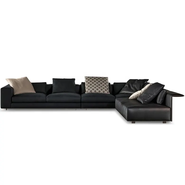 Foshan Baru Shann Mebel Sofa Set Modern Italia Gaya Ruang Tamu Sofa Set