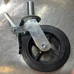 <span class=keywords><strong>ล้อ</strong></span>เลื่อนยางสำหรับงานหนัก สีดำ ขนาด 6 นิ้ว 8 นิ้ว พร้อมแกนล็อคหมุนได้ 360 องศา พร้อมเบรก - Product Image 1