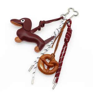 New Cartoon Sausage Dog Shaped Keychain Bag Pendant Personalized Leather Metal <strong>Dachshund</strong> Hanging Decoration <strong>Gift</strong> - Product Image 6