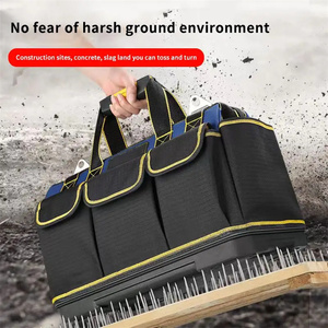 กระเป๋าถือผ้าไนลอนโพลีเอสเตอร์แบบพกพากระเป๋าถือสำหรับงานสวนใช้งานหนักป้องกันการตกหล่นชุดเครื่องมือซ่อมบำรุงแบบมืออาชีพกระเป๋าเครื่องมือช่างไฟฟ้า - Product Image 4