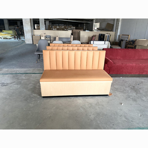 Muebles de Madera Tradicionales para Restaurante, Sillas de Cuero y Madera Maciza para Cafetería, Sofá de Comedor para Hotel y Cafetería BQ039 - Product Image 1