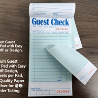 Carnet de commandes de restaurant avec reçus numérotés pour serveurs, autocopiant, pour café, bar et services de restauration