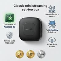 Boîtier TV Android 16 Wifi6 4K, boîtier TV Android certifié CE FCC RoHS ISO9001, fournisseur de boîtiers TV OEM ODM T1