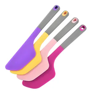 음식 급료 실리콘 주걱 굽기 및 요리를 위한 방열 주걱 작은 비 지팡이 고무 긁는 도구
