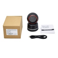 Pemindai Barcode Omnidirectional USB Desktop Hands-Free 1D 2D QR Code Reader Stok Tersedia