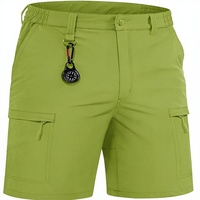 Shorts cargo de randonnée pour homme, design personnalisé, séchage rapide, léger, couleur unie, multi-poches, fermeture éclair, pour activités de plein air, décontracté