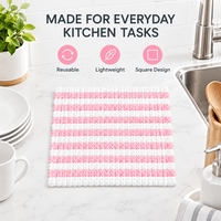 Chiffon de nettoyage intelligent fait main en tissage de corbeille, réutilisable, léger et doux, idéal pour les pique-niques estivaux, la cuisine et les voyages