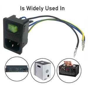 इनलेट मॉड्यूल प्लग 5A फ्यूज स्विच पुरुष पावर सॉकेट 10A 250V 3 पिन IEC320 C14 जुड़ा टर्मिनल Crimps और तारों - Product Image 6