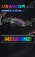 Panneau LED flexible pour voiture, format long, P4 HD, message défilant, matrice lumineuse, USB 5V, RGB adressable, IP-67, étanche, lumière ambiante