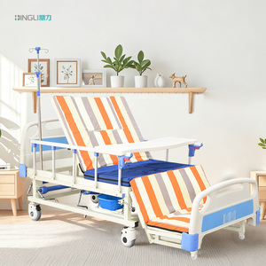 Chaise <span class=keywords><strong>de</strong></span> toilette manuelle en acier au carbone avec trou, antidérapante, multifonctionnelle pour personnes âgées et patients, mobilier hospitalier - Product Image 1
