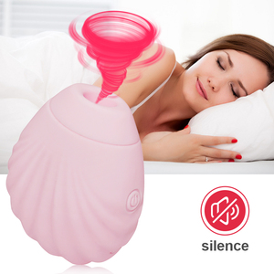 Vibrateur clitoridien en silicone de haute qualité en forme de coquille bleue avec 7 modes, 100% étanche pour la stimulation des femmes adultes - Product Image 5