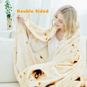 Burritos Tortilla Jeter Couverture Double Face Géant <span class=keywords><strong>Farine</strong></span> Nouveauté Jeté pour Votre Famille Doux et Confortable Flanelle Taco Couverture - Product Image 4