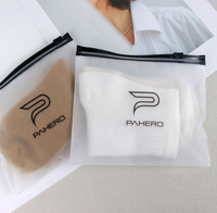 T-shirt Chapeau Emballage Noir Sac À Fermeture Éclair En Plastique Vêtements Emballage Sac Haute Qualité Personnalisé Noir Paquet Pvc Sac À Fermeture Éclair