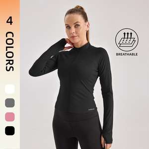 Chaqueta deportiva de manga larga con cremallera para mujer BBL Sports Fitness Yoga Wear Outfit - Product Image 3
