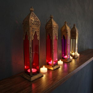 Decorative Metal <b>Camping</b> Candle Holder Moroccan Lantern Wholesale - Product Image 3