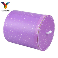 Boîte Cadeau de Rangement Violette, Boîte Circulaire en Papier, Décoration Souvenir Florale pour les Fêtes, Boîte d'Emballage de Rangement
