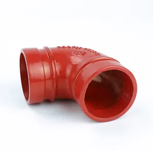 2" Ductile Cast Iron Grooved Metal Elbow Fittings Flange Coupling Applications For Fire Fighting
