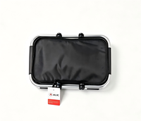 Panier isotherme pliable personnalisé OEM pour pique-nique, L46W27H24.5 CM, en polyester avec revêtement PVC, panier de transport alimentaire pliable et isolé