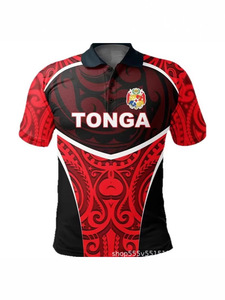 Camiseta tipo polo del 50.º aniversario de la independencia de Papúa Nueva Guinea con estampado tribal de pájaro del paraíso e hibisco - Product Image 5