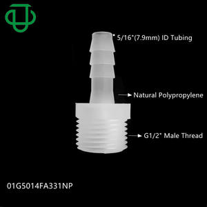 High Quality PP <b>Plastic</b> Three-Pagoda External Thread Straight-Through <b>Hook</b> Connector G1/4-G1/8-G3/8-G1/2 Threaded Other - Product Image 5
