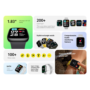 Versione globale Redmi <span class=keywords><strong>Watch</strong></span> <span class=keywords><strong>3</strong></span> attivo 1.83 "Display telefonata 5ATM impermeabile supporta modalità 100 + Fitness - Product Image 2
