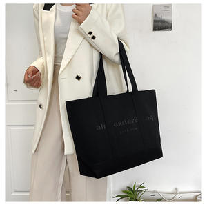 Versión coreana impresa personalizada con letras del bolso de hombro Bolso de mano de gran capacidad para axilas Trabajo de mujer Uso diario - Product Image 2