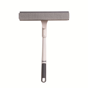 Double Sided Glass Cleaner With Telescopic Handle For <b>Window</b> Cleaning White <b>Plastic</b> Squeegee - Product Image 5