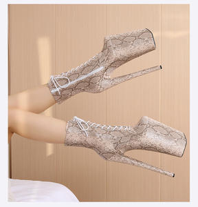 Bottines de danse exotique grande taille pour femme, chaussures à talons aiguilles de 20 cm - Product Image 1