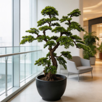 Bonsaï artificiel en pin noir à aiguilles courtes, personnalisé en usine, écologique et durable, pour intérieur, mariage, Noël et événements festifs