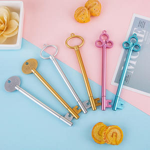 复古创意复古钥匙形0.7毫米塑料中性笔签字黑色墨水可爱小学生用品 - Product Image 2