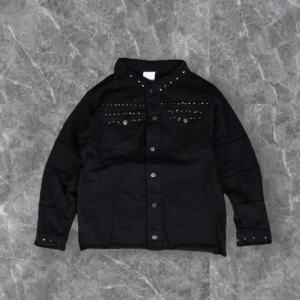 Chaqueta de Lona de Algodón con Remaches Personalizada Estilo Streetwear Vintage para Hombre - Product Image 2