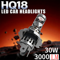 HQ18 Nouveau design Mini projecteur 1:1 Lentille H4 H7 H11 9005 9006 9012 Phare LED CE